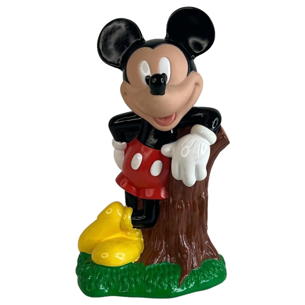 Vintage Mickey Mouse Figurine‎ Coin Bank 8" Walt Disney Collectible Home Decor